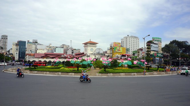 Anh khu vực công trường Quách Thị Trang sẽ xây dung nhà ga metro Bến Thành (Q.1) - Ảnh: Nguyễn Công Thành