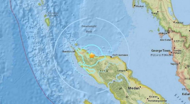 Khu vực bị động đất - Ảnh: USGS