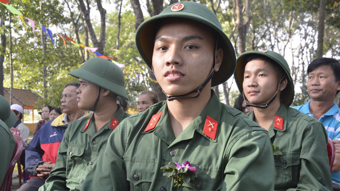 Chiến sĩ Nguyễn Viết Lập, Tiểu đoàn 6, Trung đoàn 2, Sư đoàn 9 tại Lễ đón Chiến sĩ mới - Ảnh: Thượng úy NGUYỄN ĐÌNH DẦN - T.L.TH.