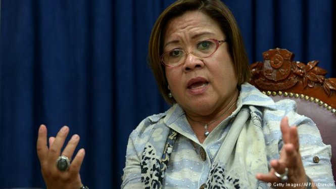 Thượng nghị sĩ De Lima - Ảnh: AFP