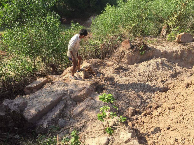 Khu vực đất bị lấy mất - Ảnh: AN LONG