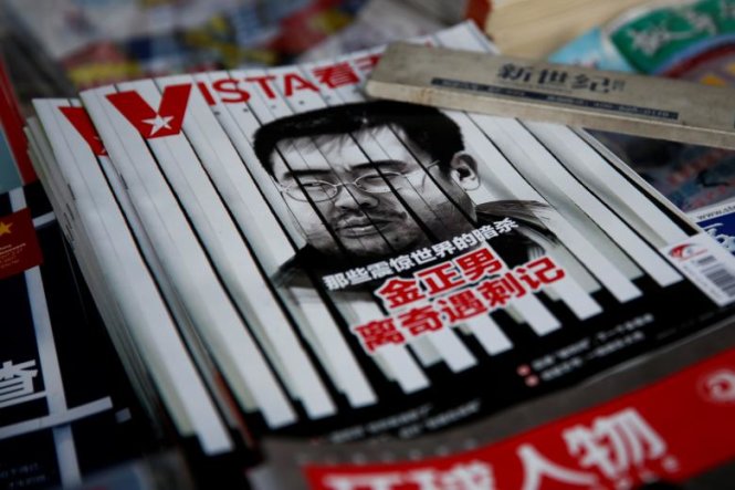 Thông tin vụ sát hại người nghi là ông Kim Jong Nam được đăng trên báo Trung Quốc - Ảnh: Reuters