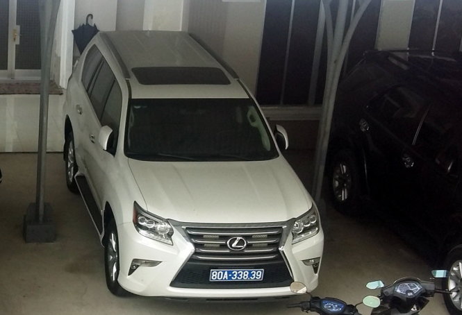 Một trong hai xe Lexus GX460 được công ty Công Lý tặng tỉnh Cà Mau - Ảnh: CTV