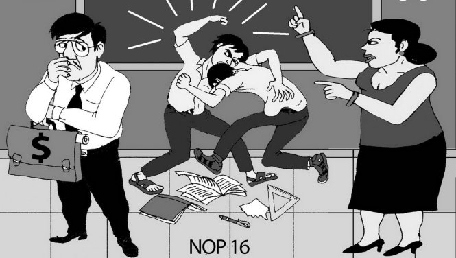 Cha mẹ bênh con, dạy con không đúng cách khó tránh con trở nên ích kỷ, thậm chí là bạo lực - Tranh: NOP