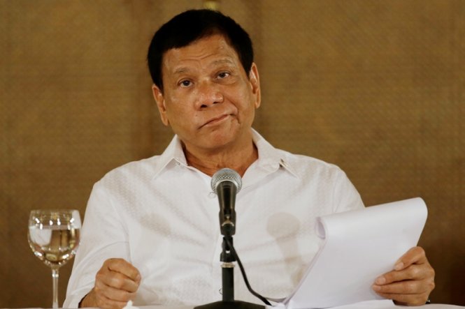 Tổng thống Rodrigo Duterte dịu giọng với Trung Quốc trong vấn đề Benham Rise nhưng kiên quyết bảo vệ quyền chủ quyền của Philipines - Ảnh: Reuters
