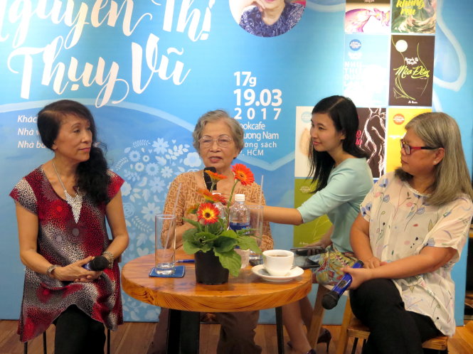 Nhà văn Nguyễn Thị Thụy Vũ gặp lại độc giả sau gần 50 năm ẩn dật - Ảnh: L.Điền