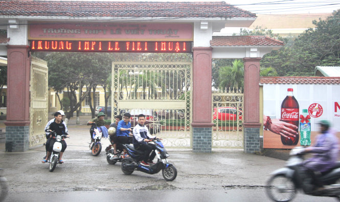 Trường THPT Lê Viết Thuật, TP Vinh (Nghệ An) - nơi diễn ra kỳ thi học sinh giỏi tỉnh Nghệ An năm học 2016-2017 - Ảnh: D.HÒA