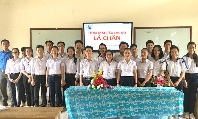 Thành lập CLB “Lá chắn” tại trường THPT Ngô Gia Tự (TP. Cam Ranh, tỉnh Khánh Hòa) - Ảnh: MINH ANH