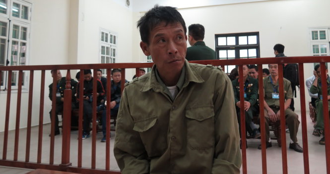 Ông Thạch tại phiên toà - Ảnh: Thân Hoàng