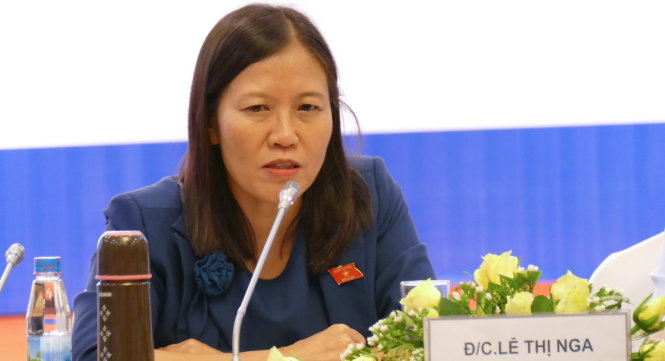 Chủ nhiệm Ủy ban Tư pháp Lê Thị Nga đặt vấn đề: tại sao có những vụ việc chỉ khi có chỉ đạo của lãnh đạo cấp cao mới khởi tố ? - Ảnh: LÊ KIÊN
