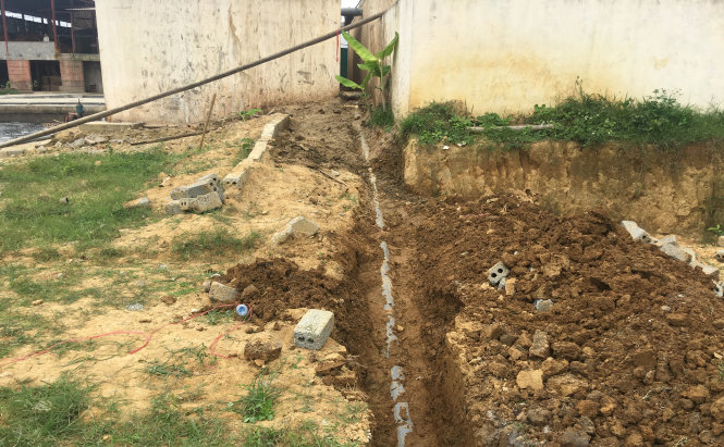 Đường ống ngầm của Công ty Tuấn Vinh bị đoàn kiểm tra phát hiện - Ảnh: đoàn kiểm tra cung cấp