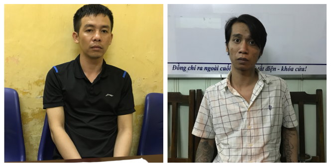 Trung và Nam tại cơ quan Công an - Ảnh: PC47 Hải Phòng