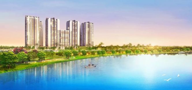 Tòa nhà D được tung ra thị trường đợt này vừa có mặt view sông cảnh quan tuyệt mỹ hướng về khu đô thị Phú Mỹ Hưng, mặt còn lại nhìn ra khuôn viên tiện ích nội khu hiện đại cao cấp.