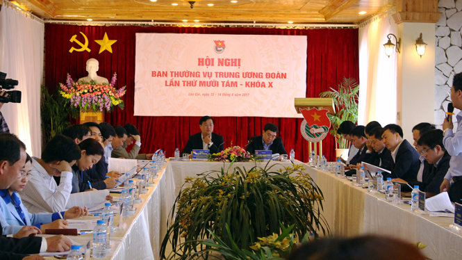 Khai mạc hội nghị BTV Trung ương Đoàn lần thứ 18, khóa X - Ảnh: HÀ THANH