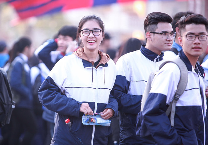 Học sinh lớp 12 tham dự chương trình tư vấn tuyển sinh- hướng nghiệp năm 2017- ảnh: Nam Trần