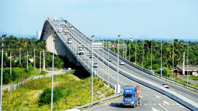 Long Thành trên tuyến cao tốc TP.HCM - Long Thành - Dầu Giây - Ảnh: VEC E