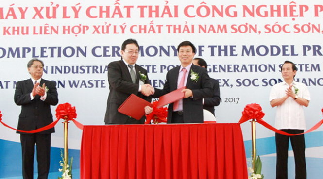 Khánh thành nhà máy sáng nay - Ảnh: L.H