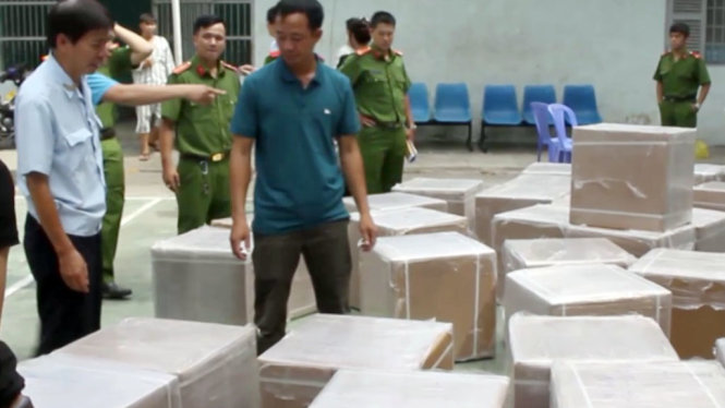 Lô hàng bị bắt giữ - Ảnh do cơ quan Hải quan cung cấp
