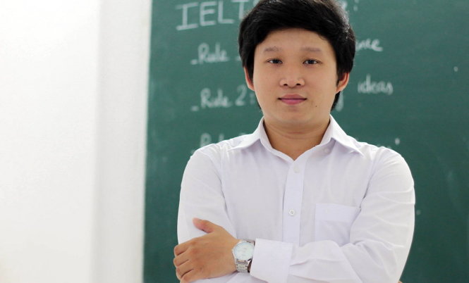 Võ Duy Kha trên giảng đường (ảnh nhân vật cung cấp)