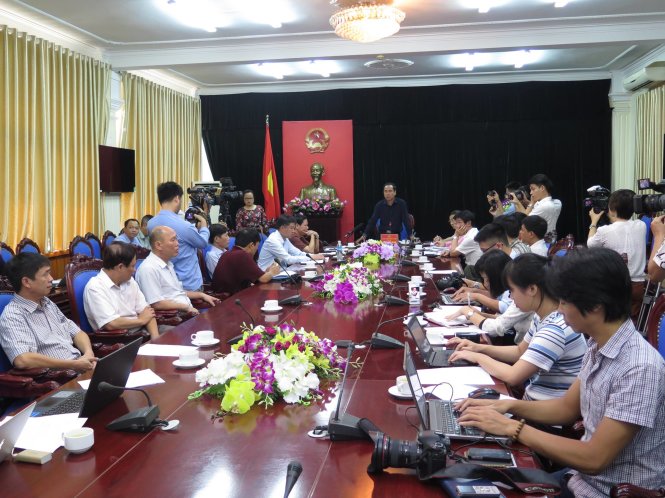 Quang cảnh buổi họp báo - Ảnh: Quang Thế