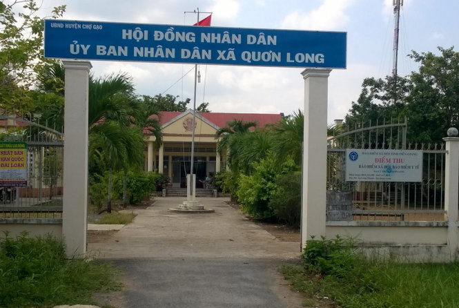 UBND xã Quơn Long nơi xảy ra đánh bạc ăn tiền