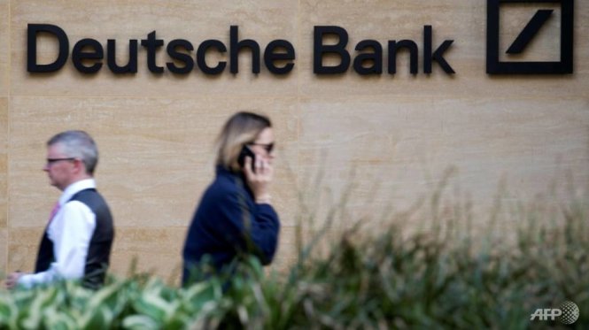 Logo của Ngân hàng Deutsche - Ảnh: AFP