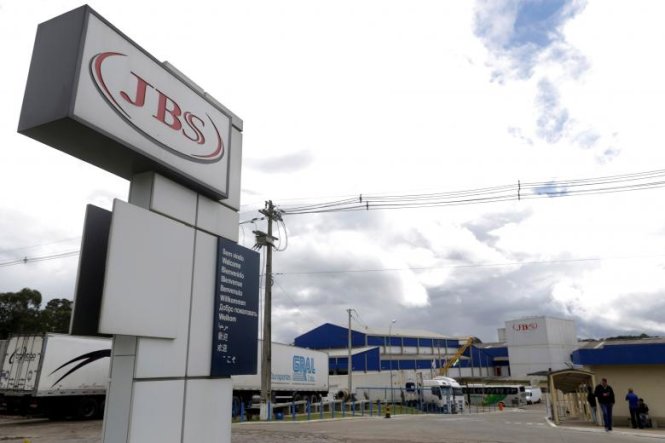 Hãng sản xuất thịt hộp JBS của Brazil tại thành phố Lapa, bang Parana, Brazil - Ảnh: Reuters