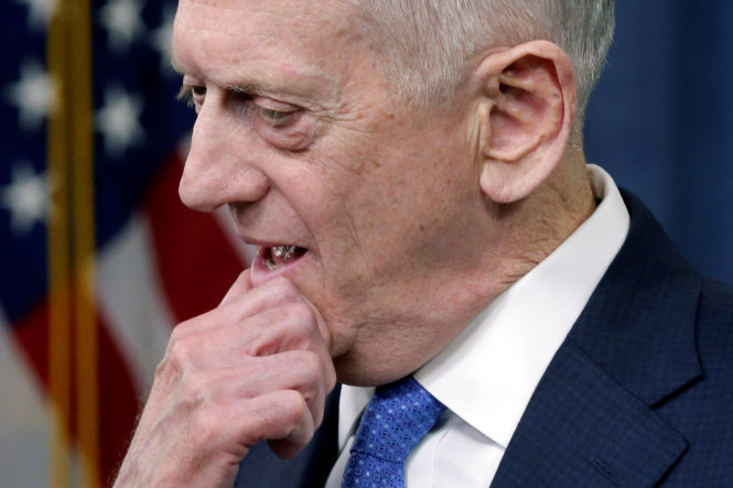 Bộ trưởng Quốc phòng Mỹ James Mattis đang được kỳ vọng sẽ làm rõ hơn các chính sách của Mỹ đối với châu Á dưới thời Tổng thống Donald Trump bằng bài phát biểu ngày mai - Ảnh: Reuters