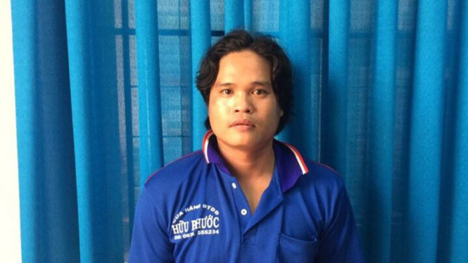 Nghi phạm Nguyễn Thanh Tuấn lúc bị bắt