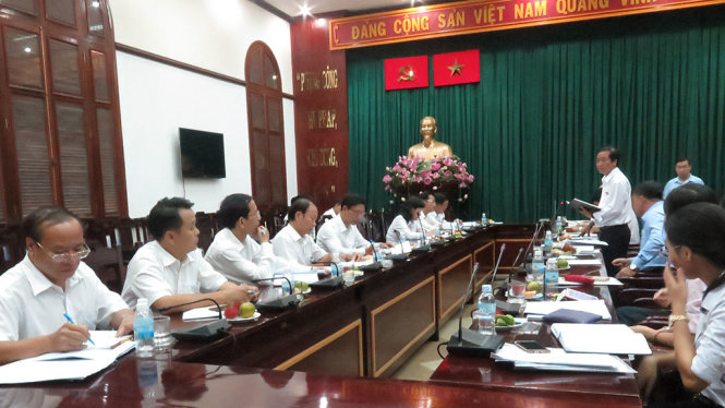 HĐND TP làm việc với TAND TP.HCM về kết quả hoạt động 6 tháng đầu năm - Ảnh: TUYẾT MAI