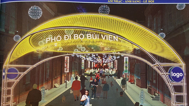 Phối cảnh Phố đi bộ Bùi Viện - Ảnh: MAI HOA