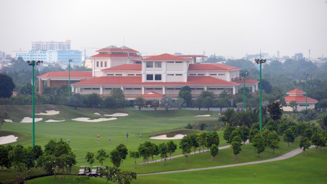Sân golf Long Biên nhìn từ trên cao -
Ảnh: Khánh Vân