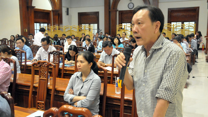 Ông Dương Ngọc Minh, Tổng giám đốc Công ty cổ phần Hùng Vương phát biểu trong hội nghị