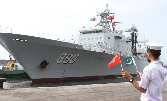 Hải quân Pakistan đón tàu chiến Trung Quốc tới thăm hồi tháng 6-2017 -
Ảnh: Hải quân Pakistan