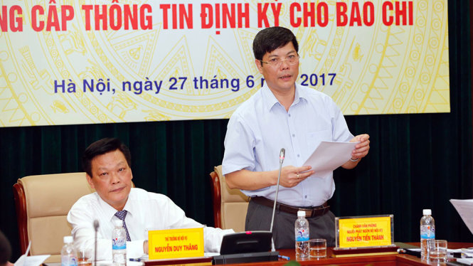 Ông Nguyễn Tiến Thành, chánh Văn phòng Bộ Nội vụ cho biết, thời gian qua, một số địa phương có những sai phạm trong tuyển dụng, bổ nhiệm, gây bức xúc, bất bình trong dư luận, làm giảm sút lòng tin của người dân đối với nền công vụ - Ảnh: XUÂN LONG