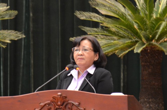 Bà Thân Thị Thư băn khoăn về việc nêu gương của người đứng đầu - Ảnh: N.N