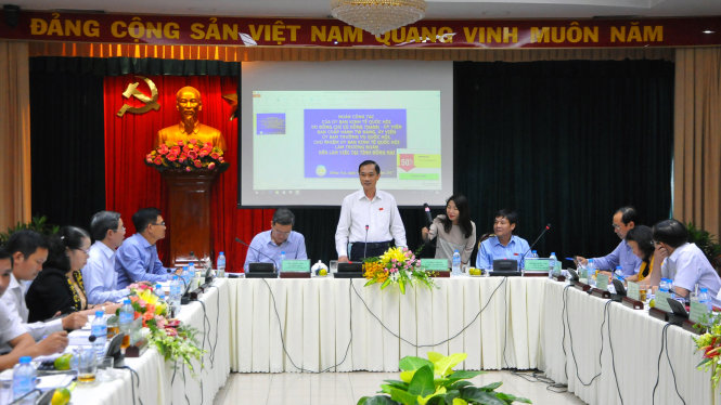 Quang cảnh buổi làm việc giữa đoàn công tác của Ủy ban Kinh tế Quốc hội với lãnh đạo UBND tỉnh cùng các sở ban ngành của Đồng Nai xung quanh việc giải phóng mặt bằng cho dự án sân bay Long Thành - Ảnh: A LỘC