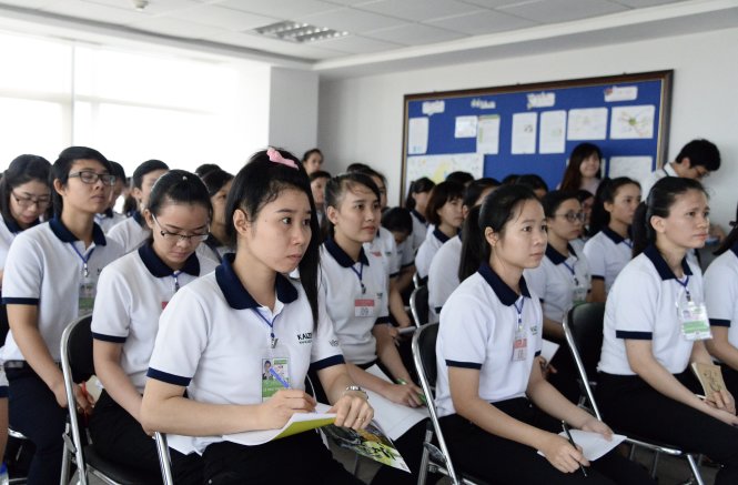 Nhiều bạn trẻ VN đến tham gia buổi giới thiệu về nông nghiệp Nhật và cơ hội sang Nhật làm nông nghiệp - Ảnh: TỰ TRUNG