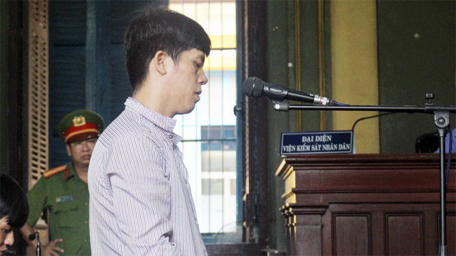 Bị cáo Thạnh tại toà - Ảnh: TUYẾT MAI