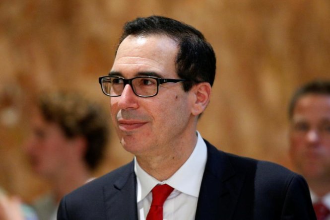 Bộ trưởng Bộ tài chính Mỹ, ông Steven Mnuchin - Ảnh: Reuters
