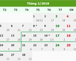 Đề xuất nghỉ 7 ngày Tết Mậu Tuất 2018