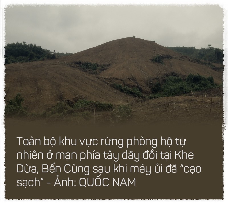 Cạo trọc rừng phòng hộ bằng xe ủi - Ảnh 1.