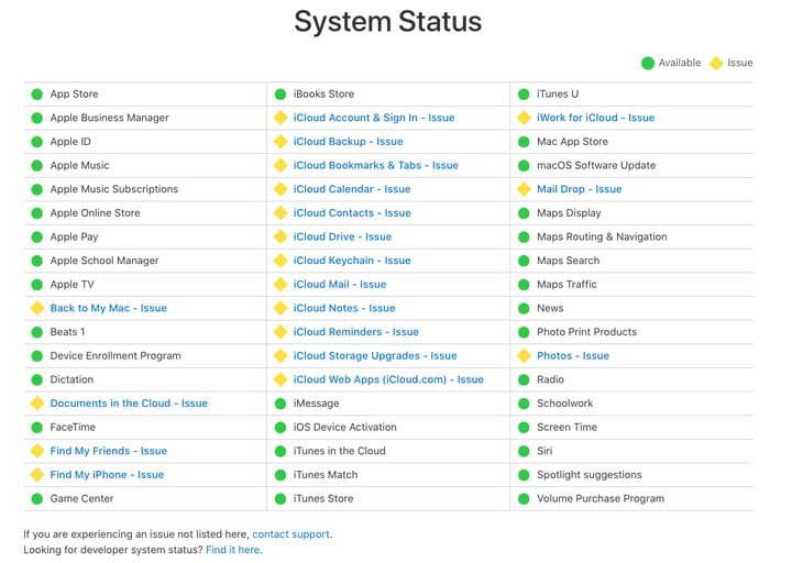 Apple iCloud gặp sự cố, hơn hai phần ba dịch vụ liên quan ngưng hoạt động - Ảnh 1. Apple iCloud gặp sự cố, hơn hai phần ba dịch vụ liên quan ngưng hoạt động - Ảnh 1.