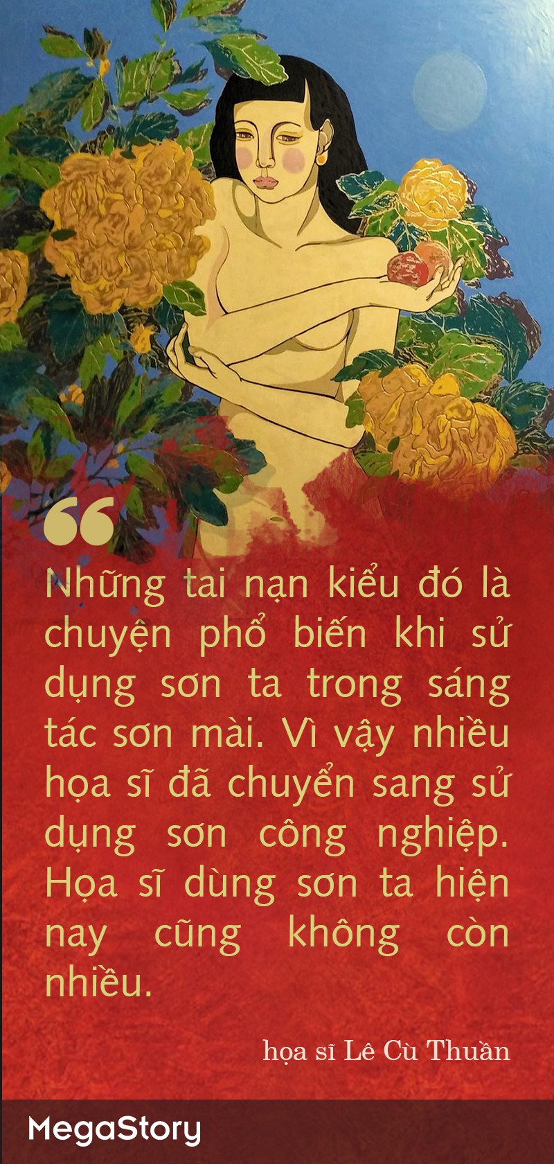 Tranh sơn mài - Không phải ai cũng dám dấn thân - Ảnh 2.