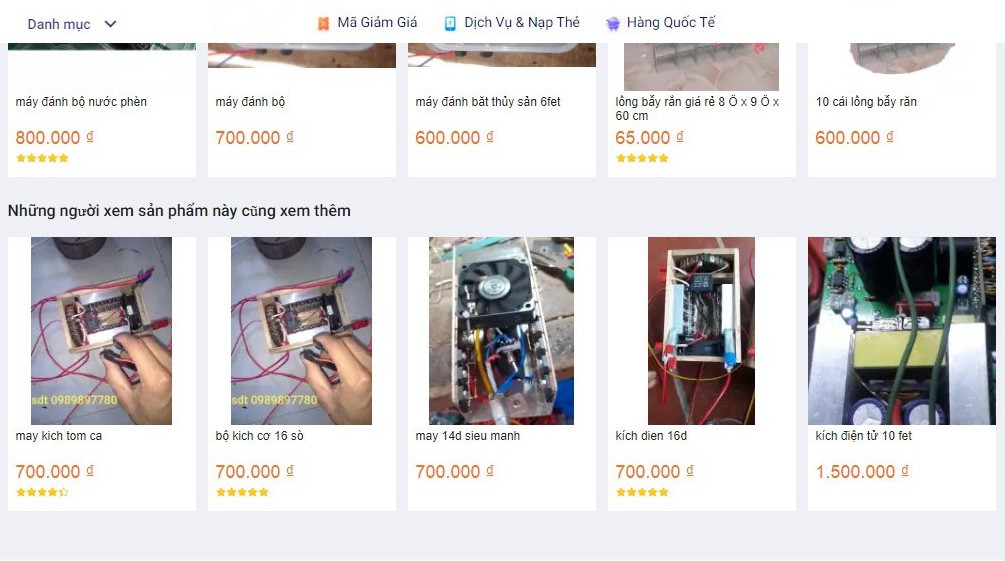 Công khai bán dụng cụ kích điện, đánh bắt cá trái phép - Ảnh 1.