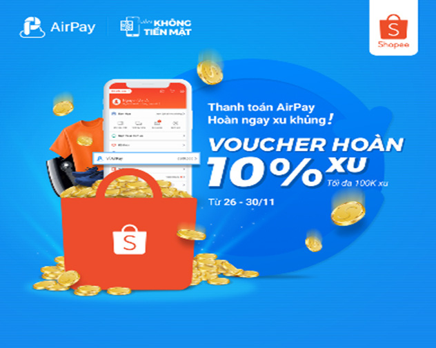 Thanh toán AirPay trên Shopee, hoàn xu khủng tại Tuần không tiền mặt 26-30/11 - Ảnh 2.