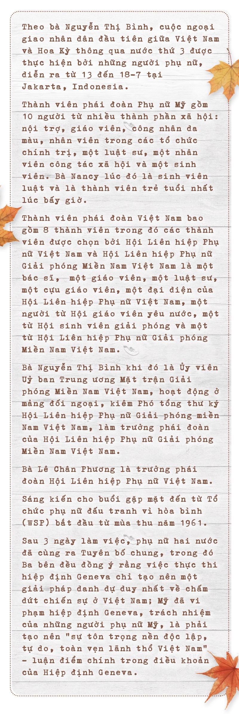 Những người phụ nữ và hành trình của những hiện vật hòa bình - Ảnh 8.