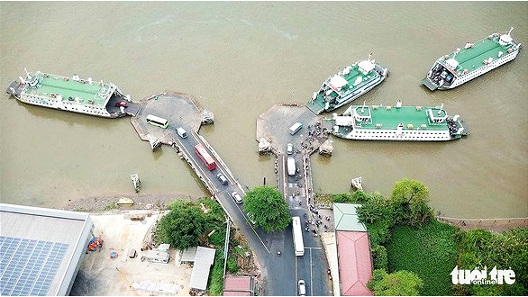 Từ 9h ngày 30-6, phà Vàm Cống dừng hoạt động - Ảnh 1.