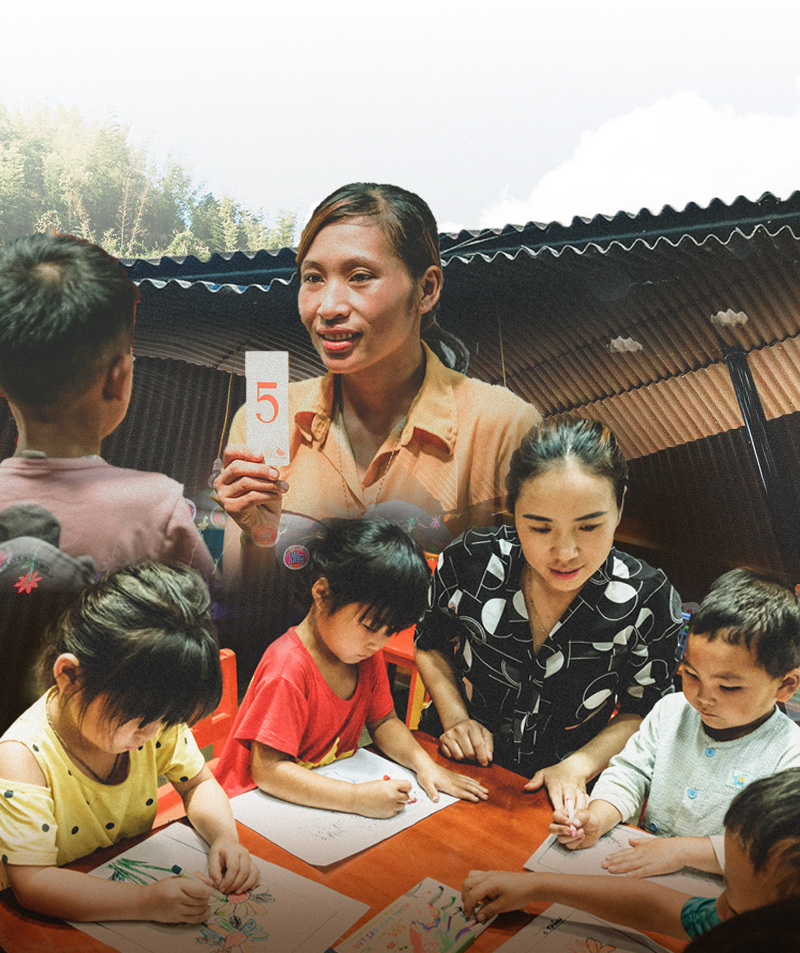 Điểm trường Bó Mon đẹp như mơ giữa núi đồi Tây Bắc - Ảnh 6.