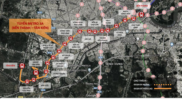 TP.HCM đề xuất thực hiện tuyến metro Bến Thành - Tân Kiên - Ảnh 1. TP.HCM đề xuất thực hiện tuyến metro Bến Thành - Tân Kiên - Ảnh 1.